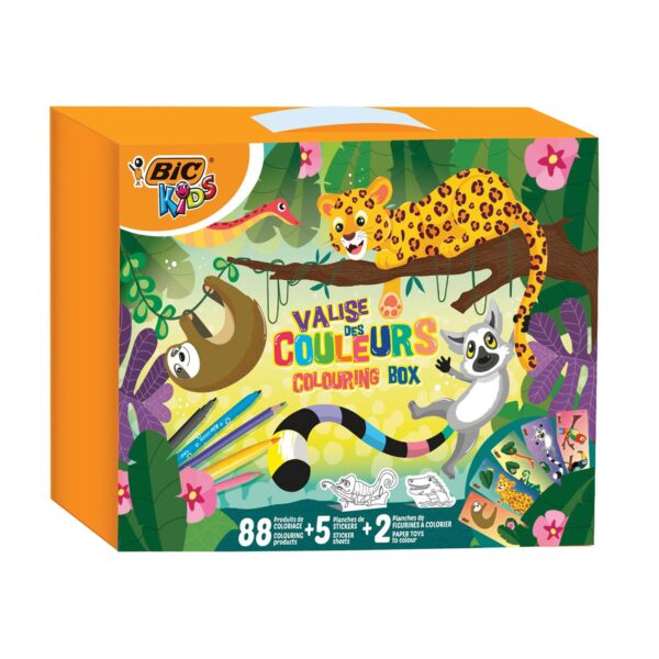 BIC Kids Safari Kleurkoffer, 88dlg.