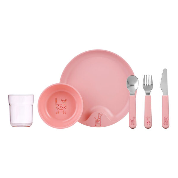 Mepal Mio Kinderservies - Deep Pink, 6dlg.