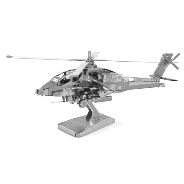 Metal Earth AH-64 Apache Zilver Editie