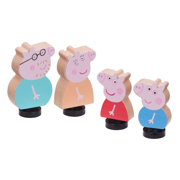 Peppa Pig Speelfiguren Familie Hout, 4st.