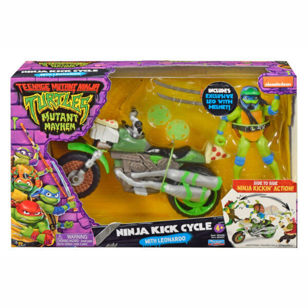 Teenage Mutant Ninja Turtles Ninja Kick Cycle Motor met Leon