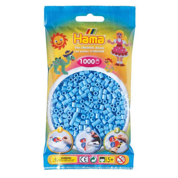 Hama Strijkkralen - Pastel Blauw (046), 1000st.