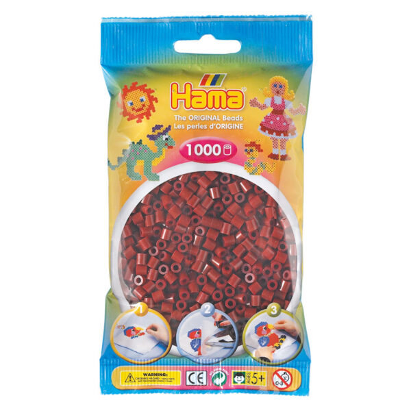 Hama Strijkkralen - Bordeaux Rood (030), 1000st.