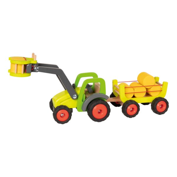 Goki Houten Tractor met Hooiwagen