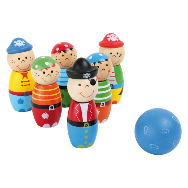 Small Foot - Houten Bowlingset Piraat Werpspel