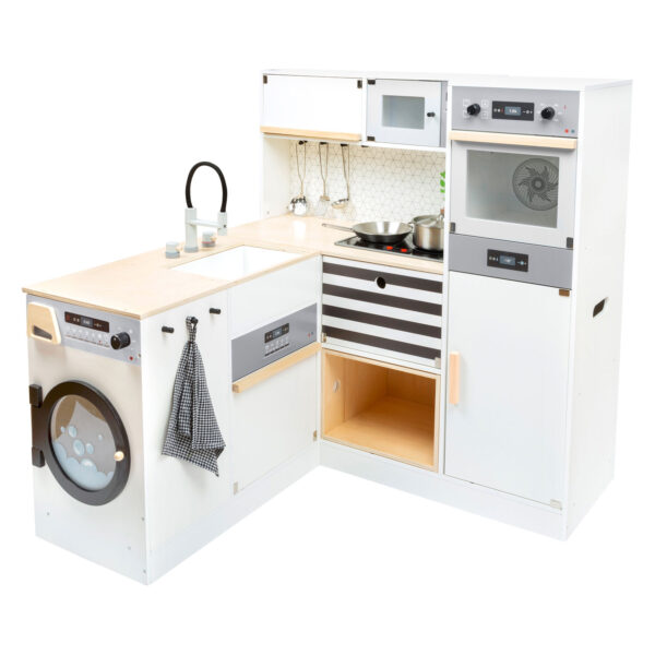 Small Foot - Houten Modulaire Speelkeuken XL Wit, 9dlg.