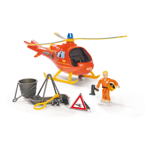 Brandweerman Sam Helikopter Wallaby met Figuur