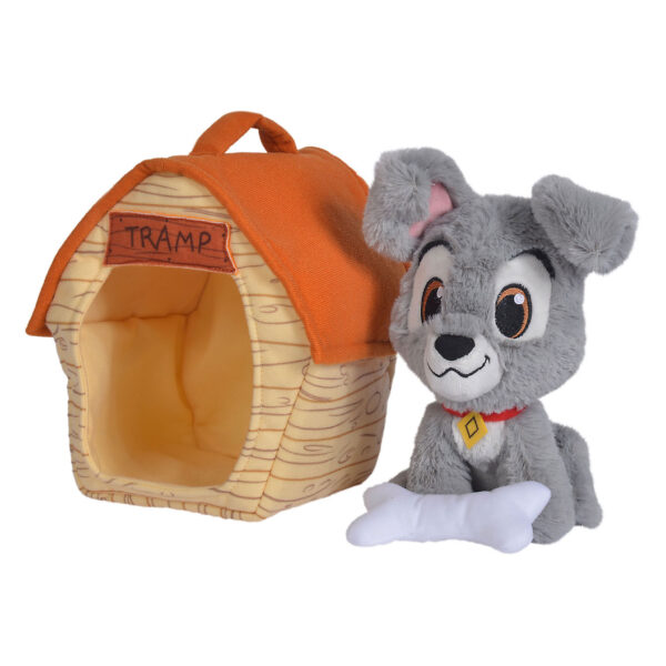 Disney Knuffel Pluche Tramp met Hondenhok