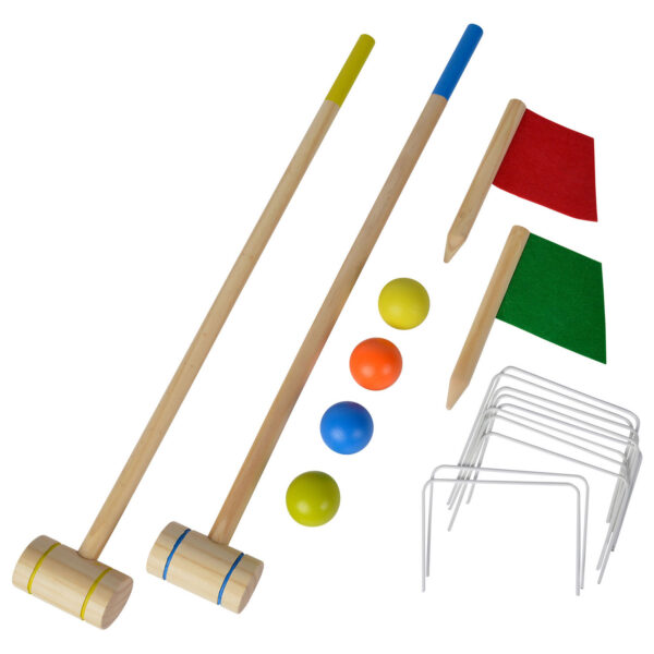 Eichhorn Outdoor Houten Croquet Spel, 18dlg.