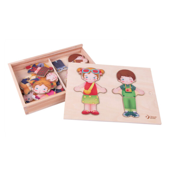 Classic World Houten Aankleedpuzzel Outfits, 26st.