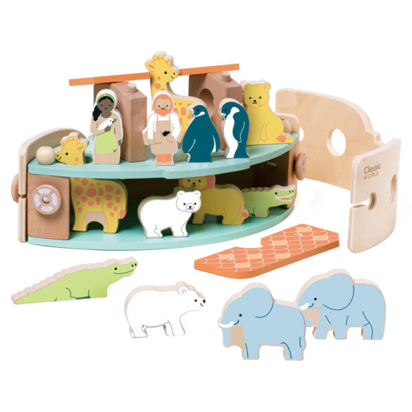 Classic World Houten Noah's Ark Boot Bouwset met Dieren, 16d