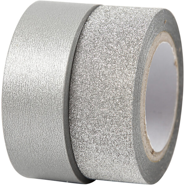 Masking Tape Zilver 2m, 2st.