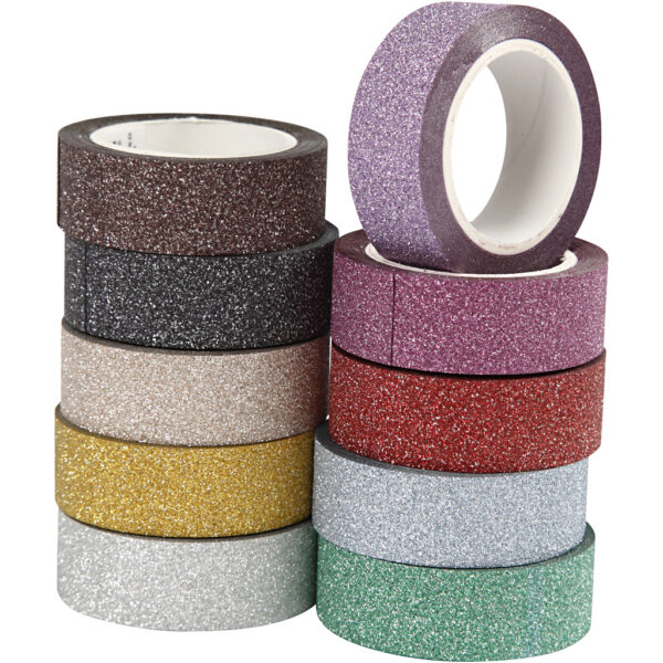 Glitter Tape Kleur,10st.