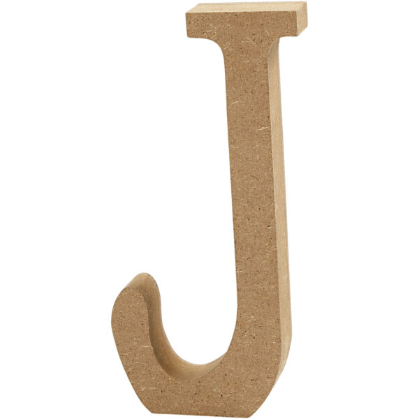 Letter J MDF 13cm, 1st.