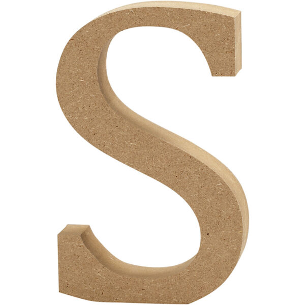 Letter S MDF 13cm, 1st.