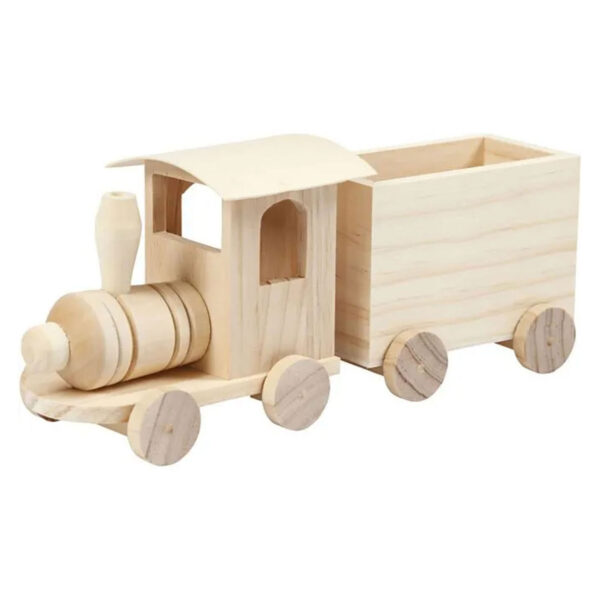 Houten Trein met Wagon