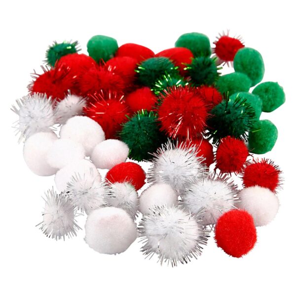 Pompoms Kerst, 48st.