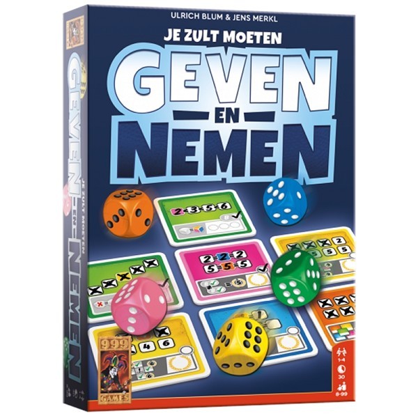 999 Games Geven en nemen dobbelspel