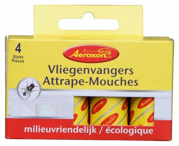 Aeroxon vliegenklevers/vliegenvangers a 4 stuks