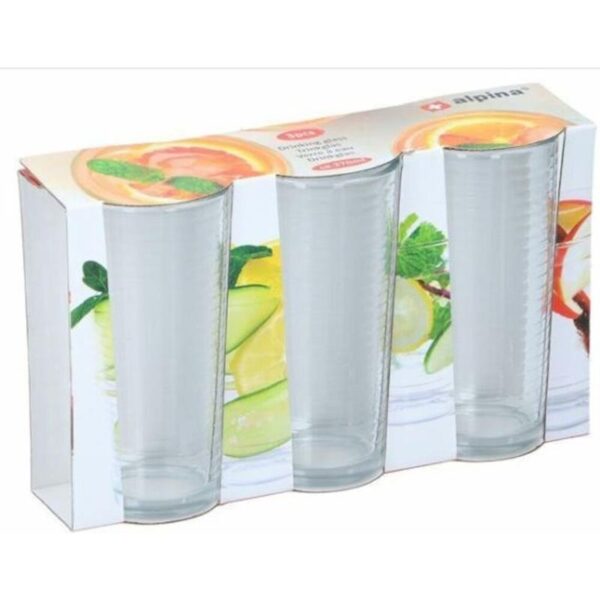 Alpina Drinkglas 270ml Ø6,5x13,5cm Set A 3 Stuks