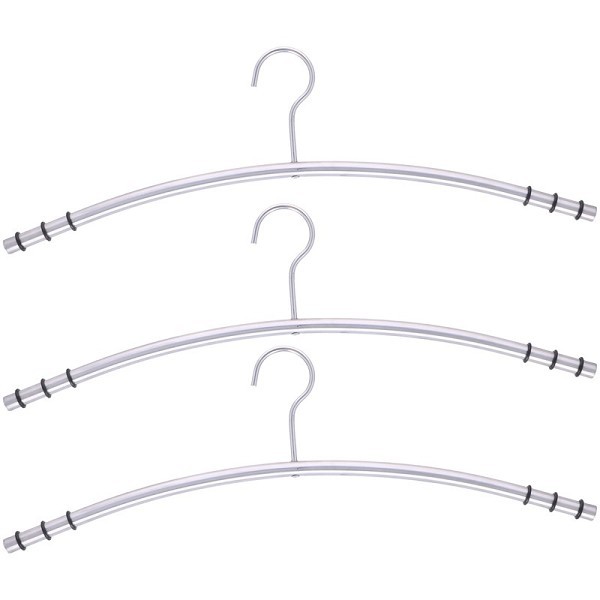 Alpina kledinghangers van Roestvast staal robuste uitvoering 47cm pak a 3 stuks
