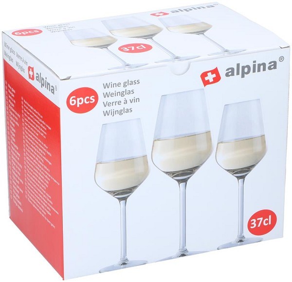 Alpina Wijnglazenset 6-delig 37cl voor witte wijn