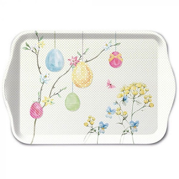 Ambiente Dienblad Melamine Hanging Eggs 13x21cm