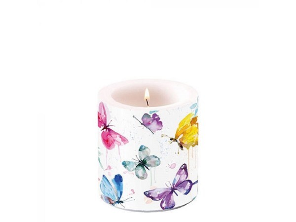 Ambiente Kaars klein Butterfly Collection Ø7,5xh8cm Paraffine