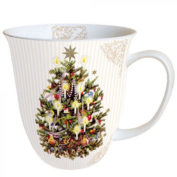 Ambiente Mok X-Mas Tree Cream 0,4L Fine Bone China