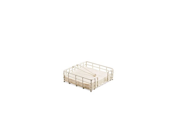 Ambiente Servethouder draad groot 22x22x8cm creme