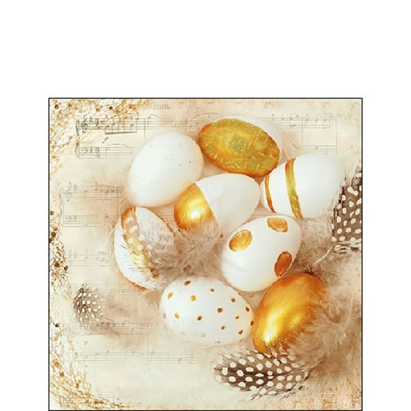 Ambiente Servetten 25x25cm Golden Eggs