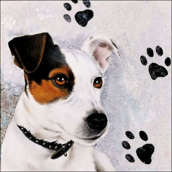 Ambiente Servetten 33x33cm Jack Russel 20 stuks