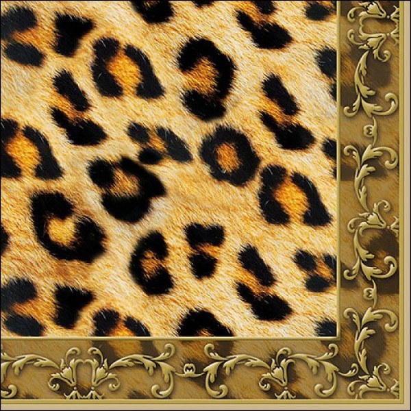 Ambiente Servetten 33x33cm Leopard Ornament 20 stuks