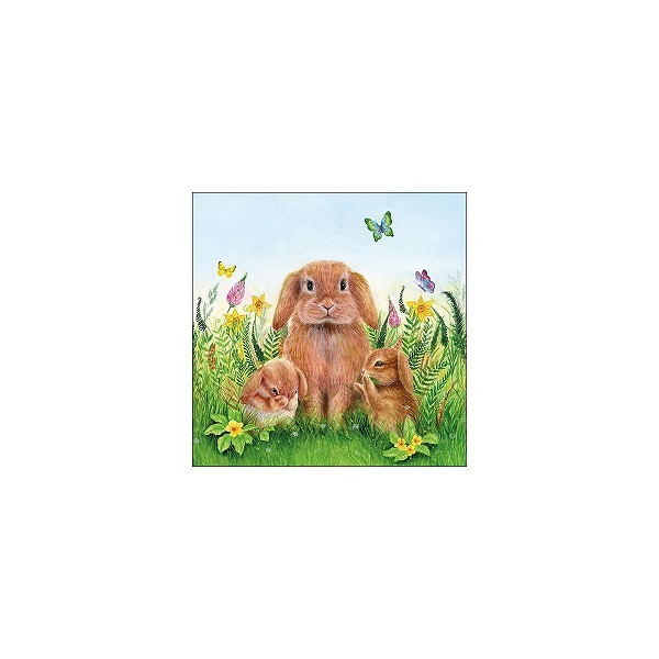 Ambiente Servetten Rabbit Family 33cm 20 stuks