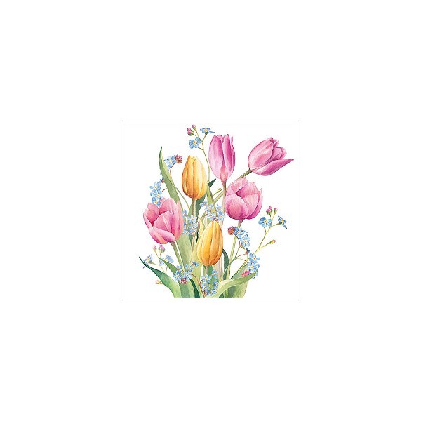 Ambiente Servetten Tulips Bouquet 33x33cm