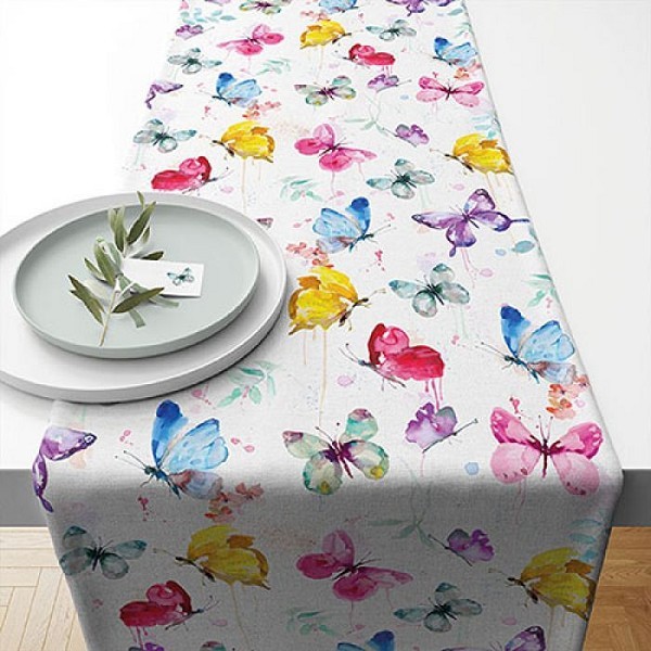 Ambiente Tafelloper Butterfly Collection 40x150cm 100% Katoen