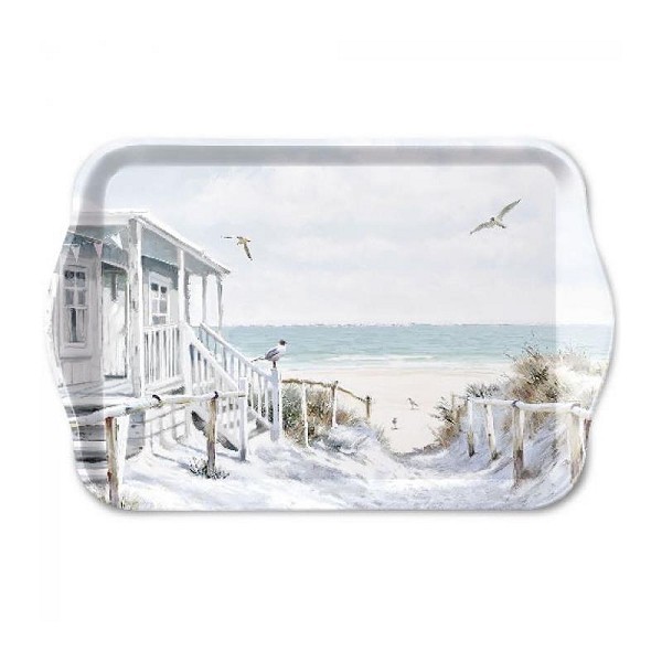 Ambiente Tray Melamine Beach Cabin 13x21cm