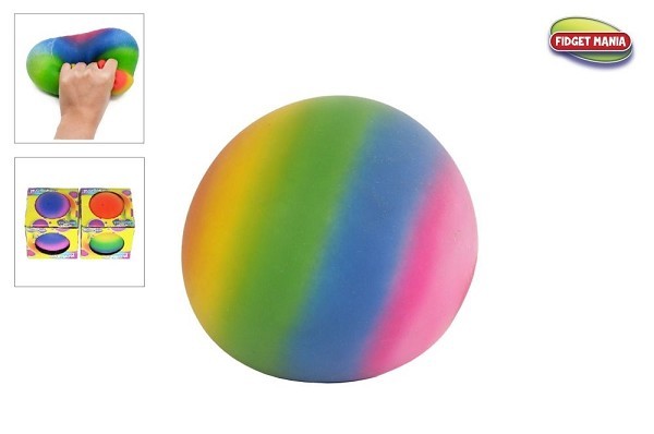 Anti stress giant rainbow sqeeze bal 16cm