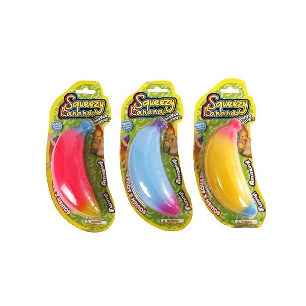 Banaan super stretch rainbow kleuren 14cm