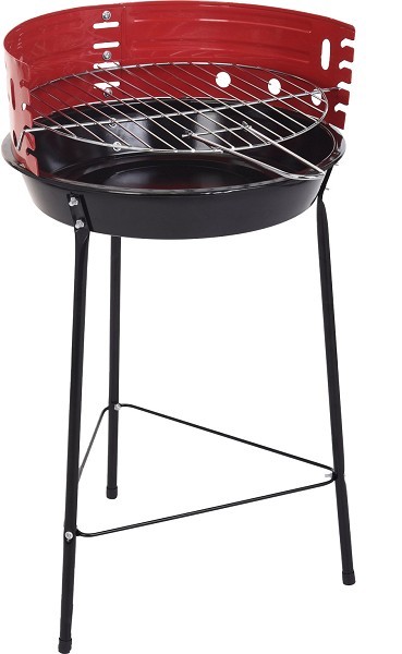 BBQ barbecue half open 33cm op 3 poten