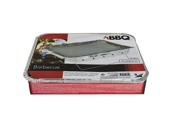 BBQ barbecue wegwerp instant grill 31x24x5cm