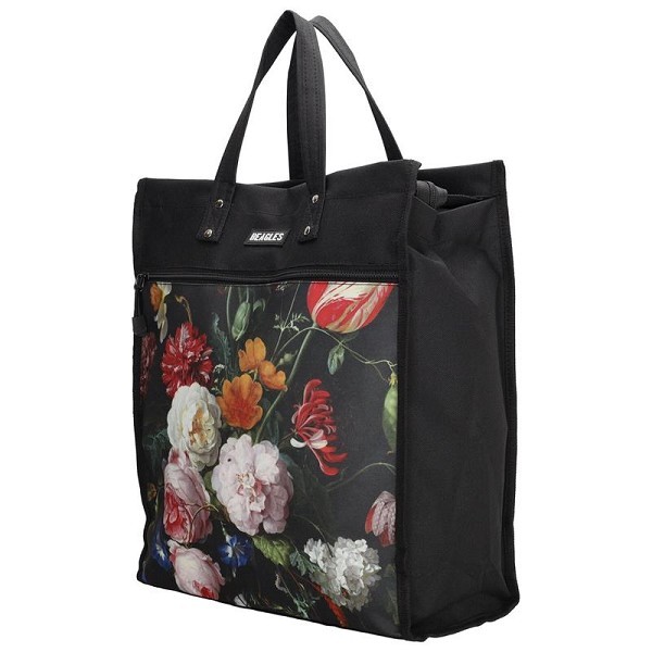 Beagles shop & go boodschappentas stillleven bloemen 35,5x17x42cm