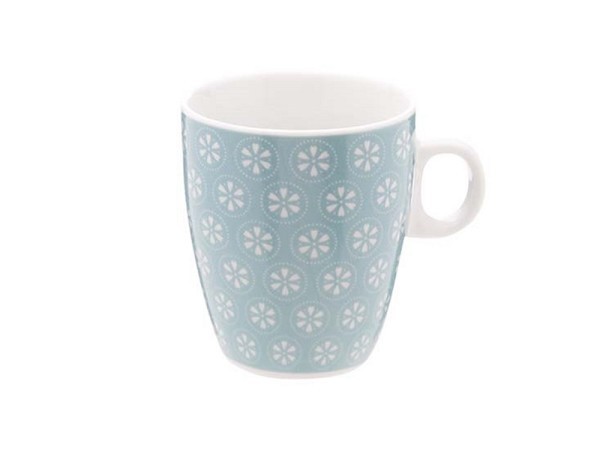 Beker blauw met bloemen