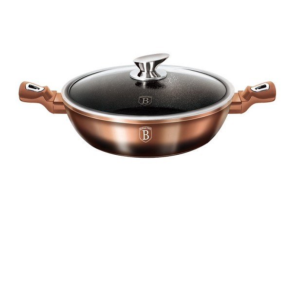 BerlingerHaus braadpan/wok 28cm Metallic line Rose Gold Noir Collection