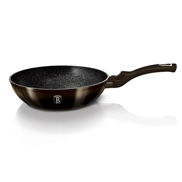 Berlingerhaus wok braadpan 28 cm Shiny Black collection aluminium ook inductie