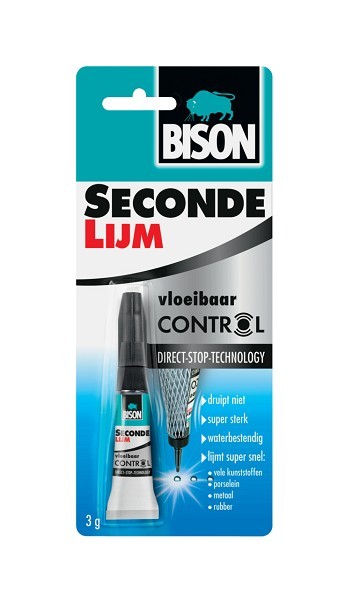 Bison secondelijm vloeibaar control 3 gram