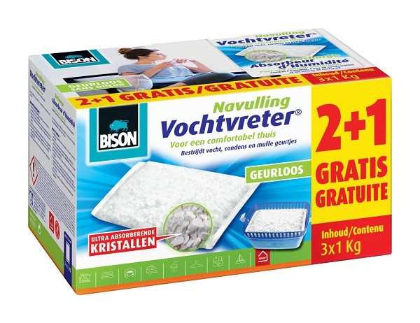 Bison vochtvreter ultra nav. 3x1kg neutraal