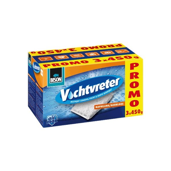 Bison vochtvreter ultra navulling 3x450g