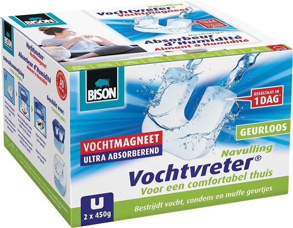 Bison Vochtvreter Vochtmagneet navulling 2x450gr