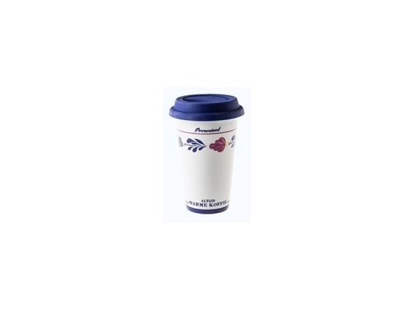 Boerenbont Coffee to Go 370ml Ø10cm hoogte 14,8cm aardewerk/siliconen